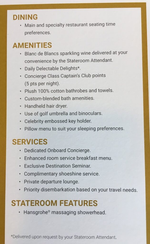 What Does Concierge Class Offer on Celebrity Cruises?
