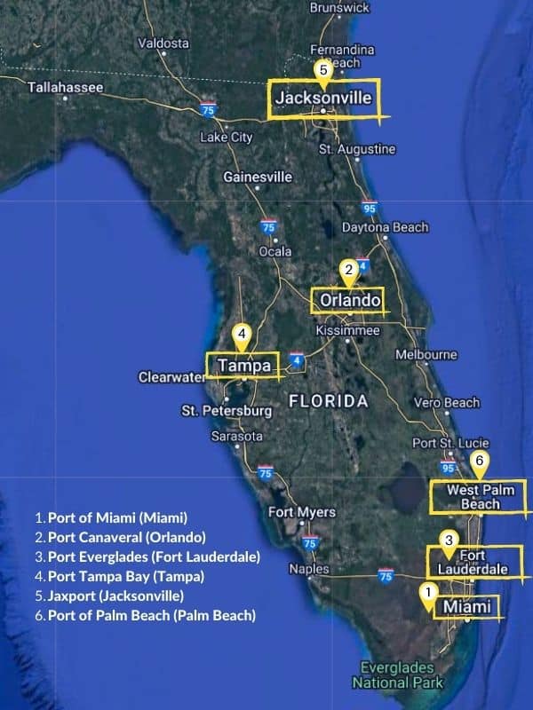 Cruise Departure Points in Florida