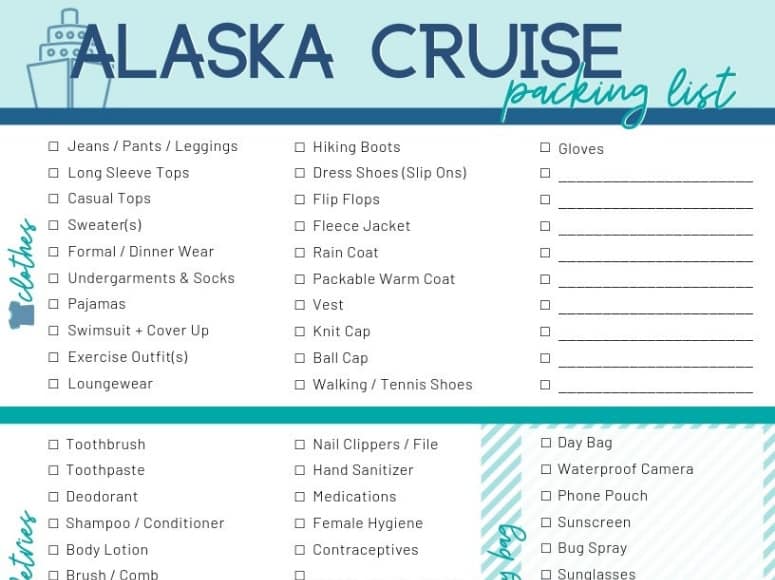 What To Pack For A 10 Day Alaska Cruise
