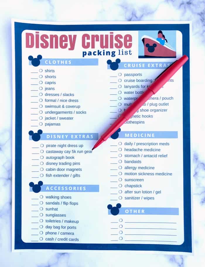 Essential Packing List for a 4-Day Disney Cruise