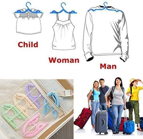 20 Pcs Travel Hangers with Clips- Cruise Ship Essentials Portable Folding Clothes Hangers Travel Accessories Foldable Clothes Drying Rack for Travel