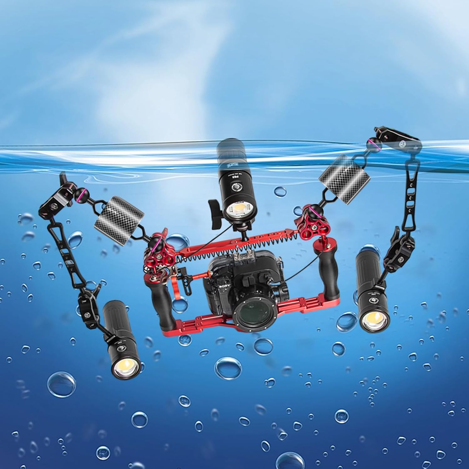 Buoyancy Floats for Scuba Diving Camera System Tray Video Light/Strobe Ultralight Underwater Floatting Compatibility for INON SeaSea Arms WEEFINE Arms Buoyancy Provide 82g