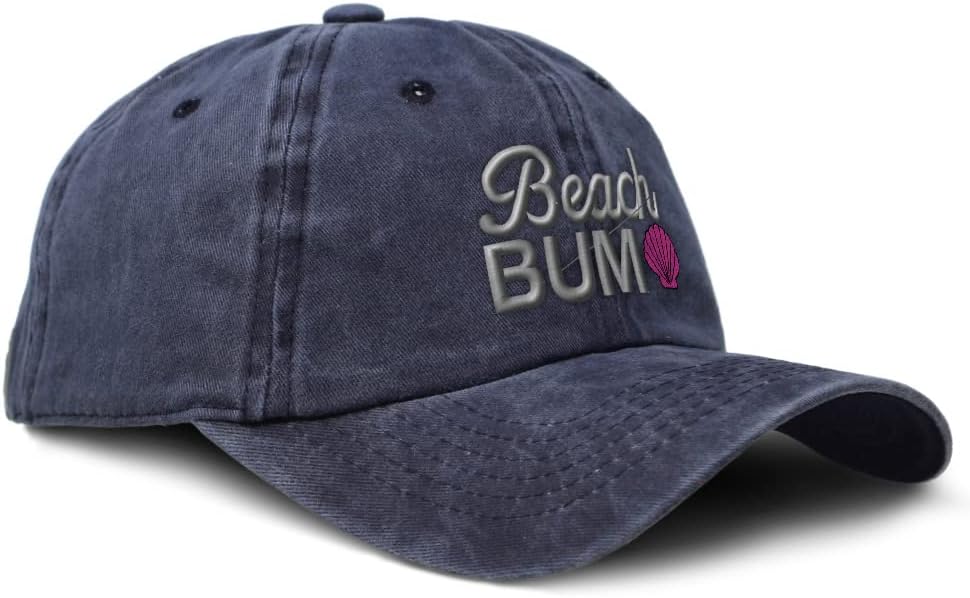 Custom Soft Washed Baseball Cap Beach Bum Style B Dad Hats for Men  Women