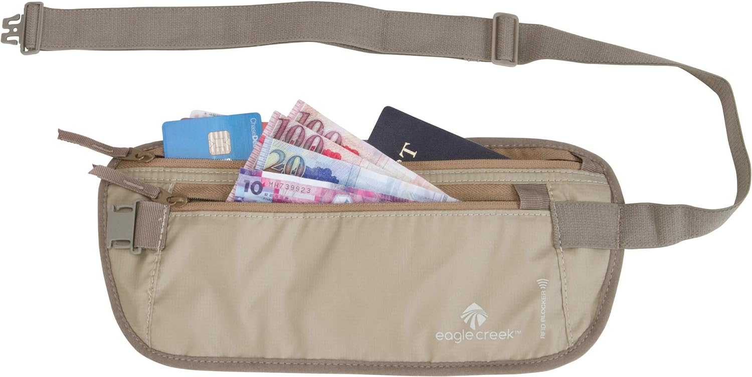 Eagle Creek Travel Gear RFID Blocker Money Belt DLX, Tan, One Size