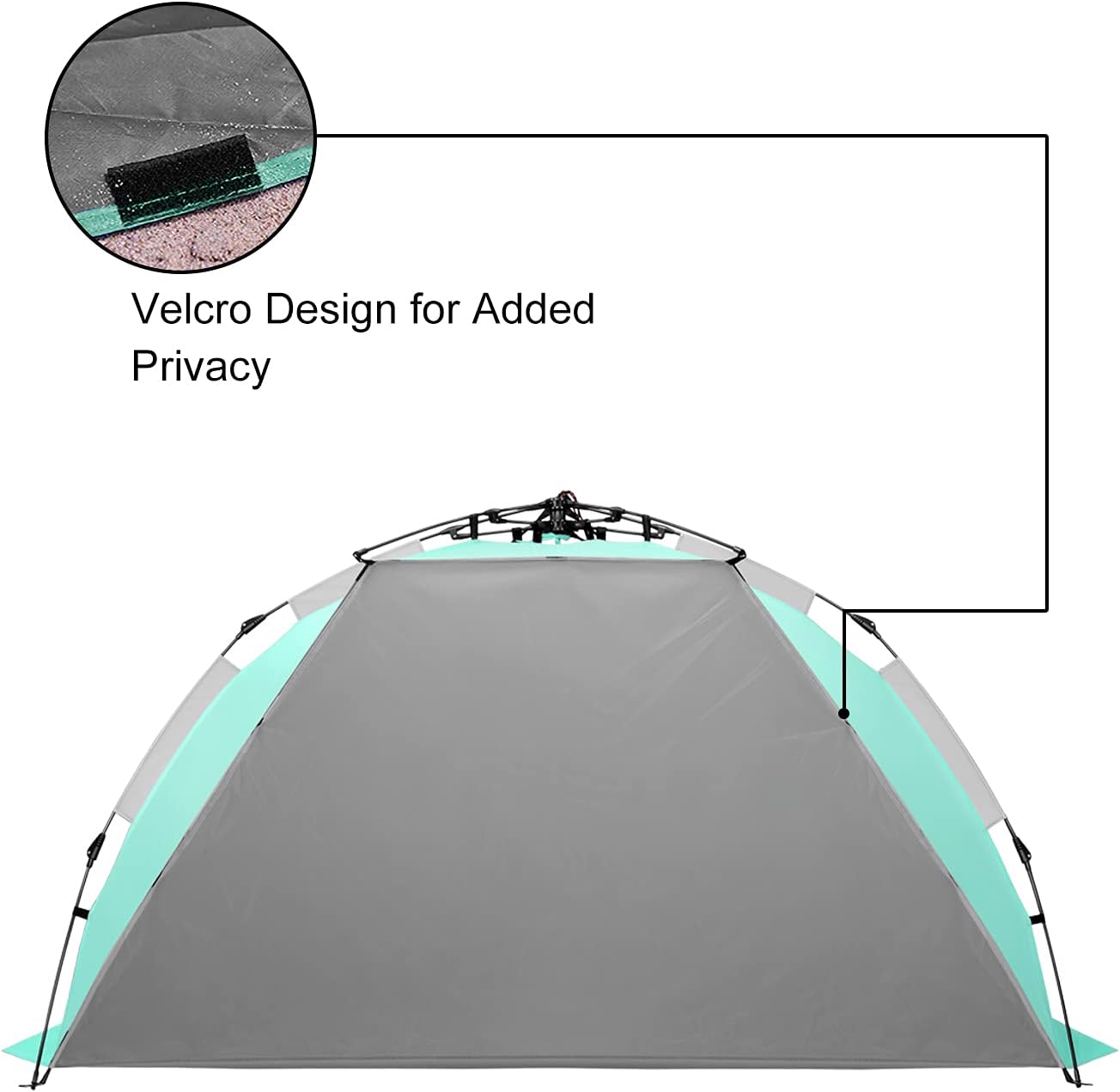 Oileus X-Large 4 Person Beach Tent Sun Shelter - Portable Sun Shade Instant Tent for Beach with Carrying Bag, Stakes, 6 Sand Pockets, Anti UV for Fishing Hiking Camping, Waterproof Windproof, Orange