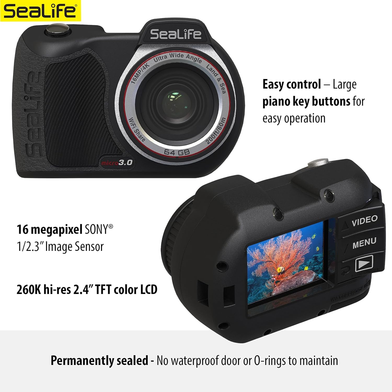 SeaLife Micro 3.0 Limited Edition Explorer Underwater Camera Gift Set for Photography  Video, Easy Set-up, Includes Sea Dragon 2000 Photo-Video Light