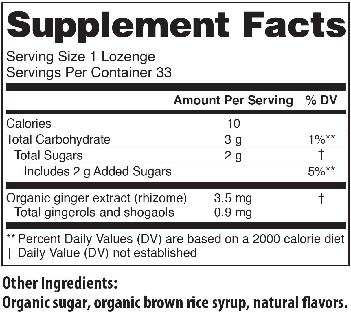 USDA Organic Natural Ginger Tummydrops, Bag of 33 Drops