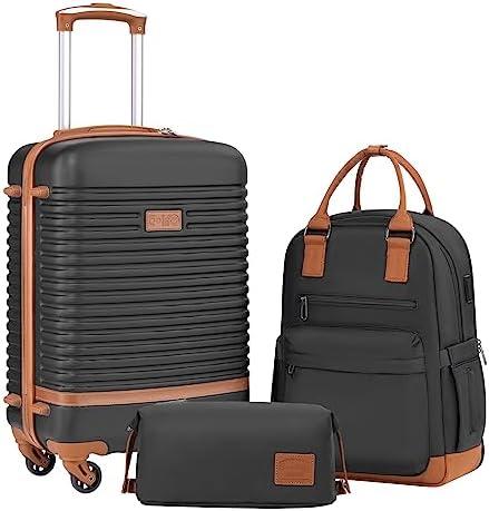 Travel Smart ⁣and Stylish with Our Coolife 3-Piece​ Luggage Set!