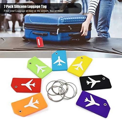 Bright Travel Companions: Our 7 ⁢Pack Silicone Luggage ⁢Tags