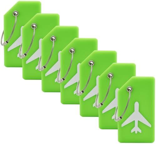 Bright Travel Companions: Our 7‌ Pack Silicone Luggage Tags