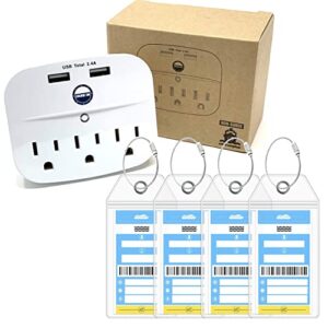 Cruise Power Strip & Norwegian Luggage Tag Holders - NCL Cruise Essentials Kit