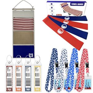 Disney Cruise Essentials (3 Items) Fish Extender, Luggage Tags [4], Towel Bands [4] & Lanyards [4]