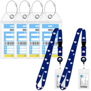 Norwegian Cruise Luggage Tag Holders + Cruise Lanyard with ID Holders for NCL Ship Key Cards