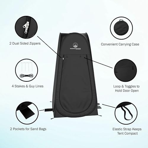 Instant Privacy Pop-Up Tent: Portable Changing Room, Shower & Toilet Stall for Camping - Image 8