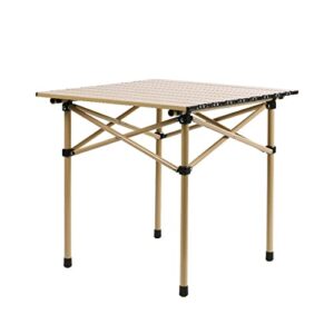 EFVWOE Portable Camping Table Outdoor Adjustable Height Four Gear Adjustable Folding Table and Chair Combination Picnic Table and Chair Self Driving Barbecue
