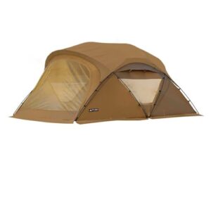 3F UL Gear JIACHONG16 beetle16 6-10 Person Waterproof Outdoor Large Outer Camping Tent, Easy Set up&Portable PU4000+ Dome Tent with Mesh Windows, Includes Carry Bag (40D Nylon, Khaki)