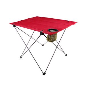 KGDJBGSE Folding Iron Rod Camping Picnic Table Portable Dining Tea Desk Outdoor Camping Barbecue Picnic Gear with Storage Bag