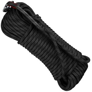 Joostee 16mm Multifunctional Cord Safety Rope, Professional Nylon Safety Rope with Carabiner, Carrying Weight 2500kg,for Hiking, Mountaineering, Outdoor Sports, Camping, Caving