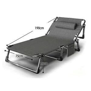 Camping Cots, Mattress,Lounger, Camp Sleeping Gear Modern Leisure Folding Bed Reinforced Fishing Nap Lunch Beach Camp Garden Office Sun Lounger Mattress Backrest ( Color : Bed mt48lc8m8a2tg-75 S )