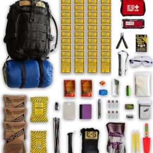 Echo-Sigma Bug Out Bag Emergency Kit – Survival Gear with Food, Water, First Aid & Tools – Durable Backpack for Disaster Preparedness, Camping, and Emergencies (Black)