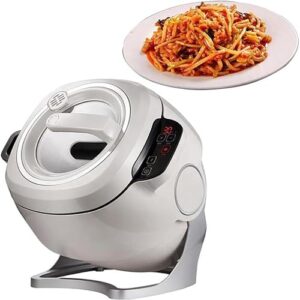6L Intelligent Cooking Machine, Adjustment 3 Gears Firepower and Pot Body, 3D All-round Heating,Multifunctional Stir Fry Pot for Home Outdoor Camping Travel Cooking