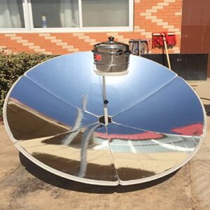 SHENJIA Solar Oven Portable Stove Camp Stove Solar Cooker, 59'' Diameter Outdoor Oven & Solar Powered Camping Grill, Sun Oven Stove Survival Gear for Hiking Cooking Outdoors