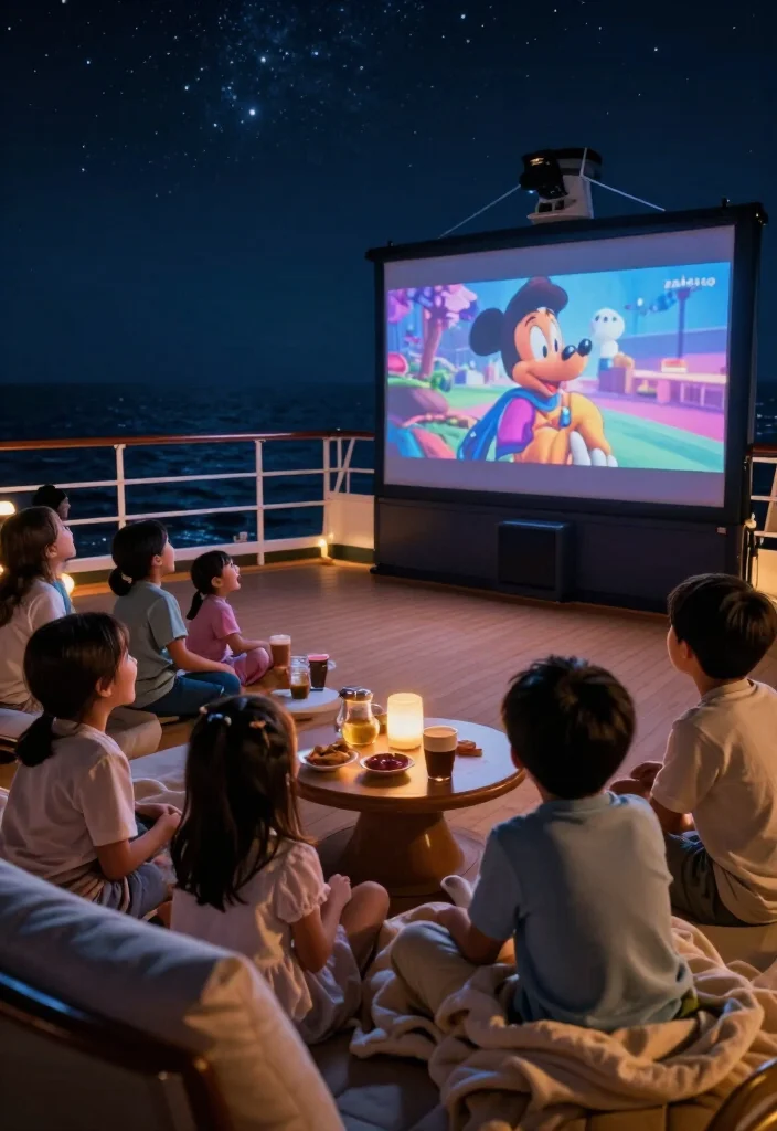 10 Magical Disney Cruise Activities That Will Make Your Family's Trip Unforgettable! - 5. Family-Friendly Movie Nights Under the Stars 1